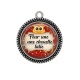 Pendentif Cabochon Argent - pour une chouette tatie