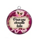 Pendentif Cabochon Argent - pour une chouette tatie