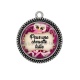 Pendentif Cabochon Argent - pour une chouette tatie