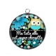Pendentif Cabochon Argent - ma tata elle est super chouette