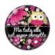 Cabochon Résine - ma tata elle est super chouette