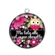 Pendentif Cabochon Argent - ma tata elle est super chouette