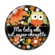 Cabochon Résine - ma tata elle est super chouette