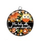 Pendentif Cabochon Argent - ma tata elle est super chouette