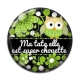 Cabochon Résine - ma tata elle est super chouette