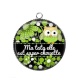 Pendentif Cabochon Argent - ma tata elle est super chouette