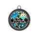 Pendentif Cabochon Argent - ma tatie elle est super chouette