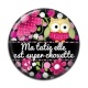 Cabochon Résine - ma tatie elle est super chouette