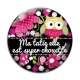 Cabochon Verre - ma tatie elle est super chouette