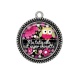 Pendentif Cabochon Argent - ma tatie elle est super chouette