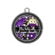 Pendentif Cabochon Argent - ma tatie elle est super chouette