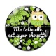 Cabochon Verre - ma tatie elle est super chouette