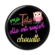 Cabochon Résine - ma tata elle est super chouette