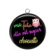 Pendentif Cabochon Argent - ma tata elle est super chouette