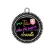 Pendentif Cabochon Argent - ma tata elle est super chouette