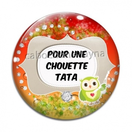 Cabochon Verre - pour une chouette tata