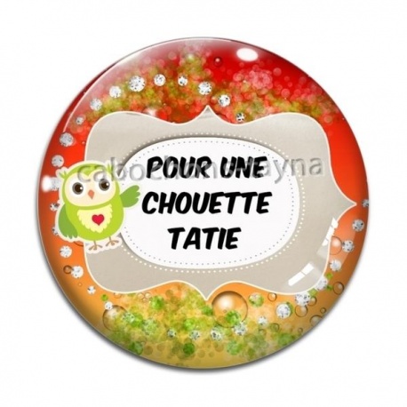 Cabochon Verre - pour une chouette tatie