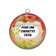 Pendentif Cabochon Argent - pour une chouette tatie