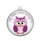 Pendentif Cabochon Argent - une tata super chouette