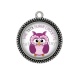 Pendentif Cabochon Argent - une tata super chouette