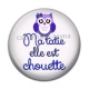 Cabochon Résine - ma tatie elle est chouette