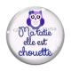 Cabochon Verre - ma tatie elle est chouette