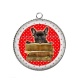 Pendentif Cabochon Argent - chien