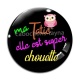 Cabochon Verre - ma tatie elle est super chouette