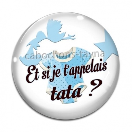 Cabochon Verre - et si je t'appelais tata