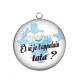 Pendentif Cabochon Argent - et si je t'appelais tata