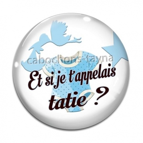 Cabochon Verre - et si je t'appelais tatie