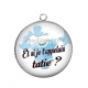 Pendentif Cabochon Argent - et si je t'appelais tatie