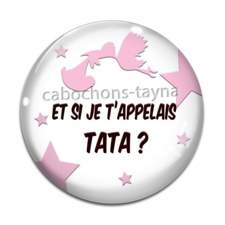 Cabochon Verre - et si je t'appelais tata