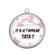 Pendentif Cabochon Argent - et si je t'appelais tata