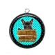 Pendentif Cabochon Argent - chien