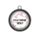 Pendentif Cabochon Argent - et si je t'appelais tata