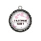 Pendentif Cabochon Argent - et si je t'appelais tatie