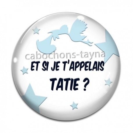 Cabochon Verre - et si je t'appelais tatie