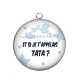 Pendentif Cabochon Argent - et si je t'appelais tata