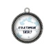 Pendentif Cabochon Argent - et si je t'appelais tata