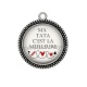 Pendentif Cabochon Argent - ma tata c'est la meilleure