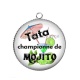 Pendentif Cabochon Argent -  tata championne de mojito