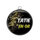 Pendentif Cabochon Argent - tatie en or