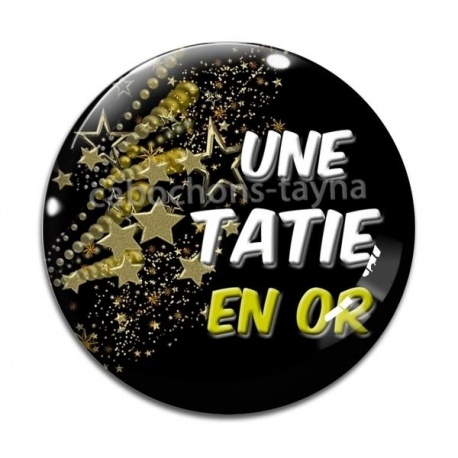 Cabochon Verre - une tatie en or