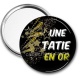 Miroir de poche - une tatie en or