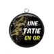 Pendentif Cabochon Argent - une tatie en or