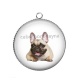 Pendentif Cabochon Argent - chien