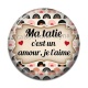 Cabochon Résine - ma tatie c'esun amour je t'aime