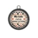 Pendentif Cabochon Argent - ma tatie c'esun amour je t'aime