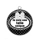Pendentif Cabochon Argent - je suis une tatie unique
